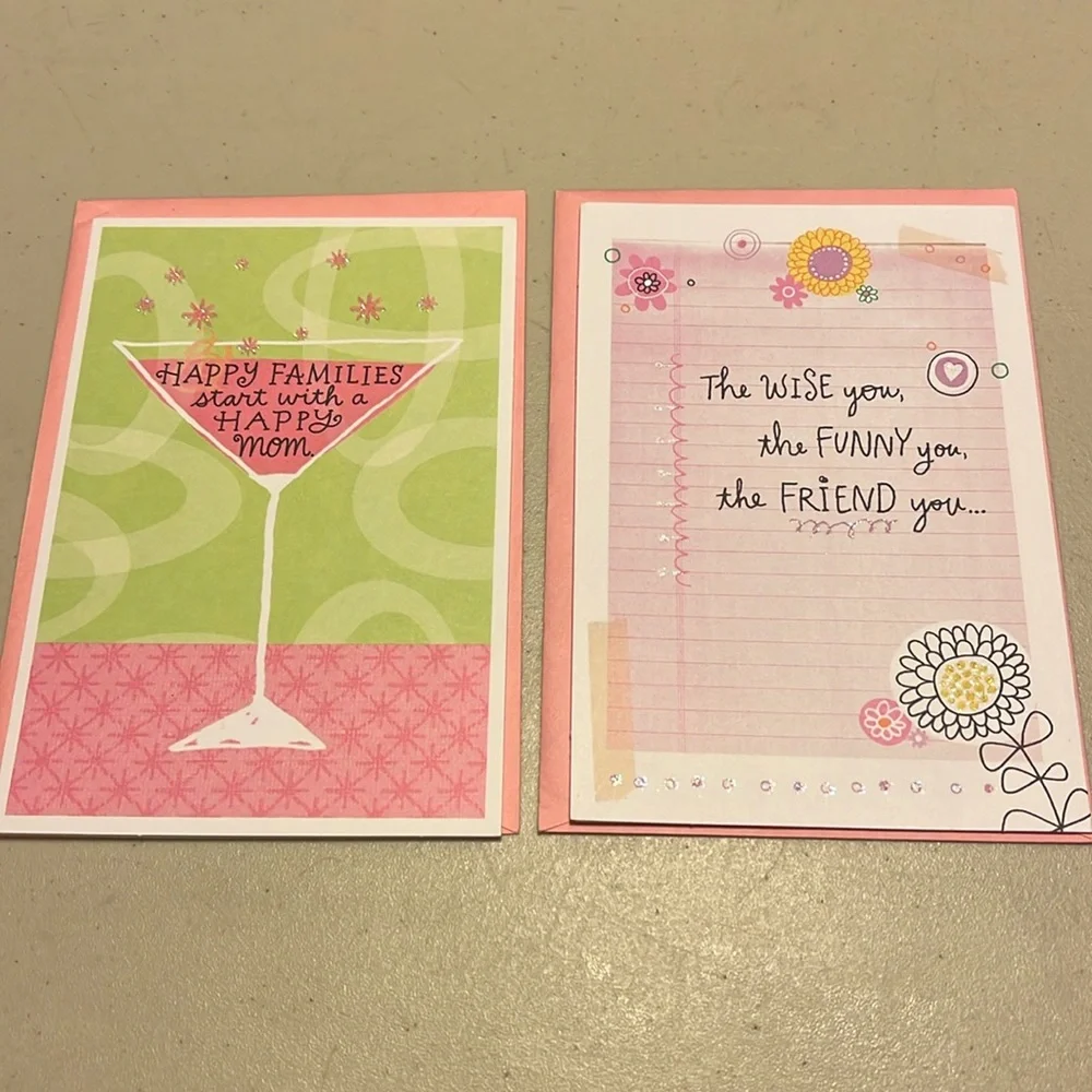 Two Mother’s Day cards from hallmark